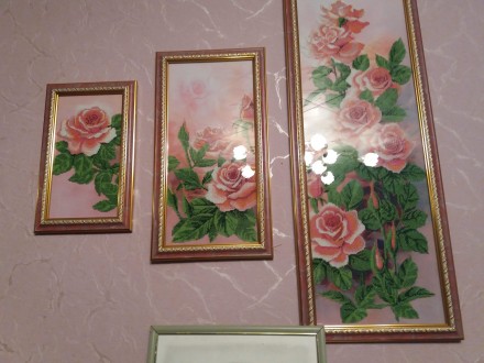Картины вышитые чешским бисером.сделаны в багетной мастерской.хотелось бы продат. . фото 8