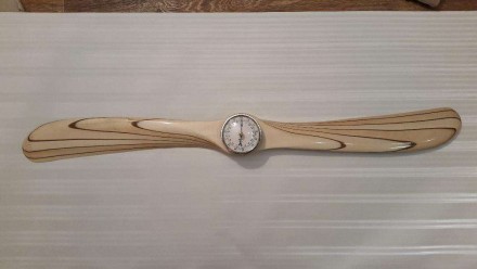 Часы, Термометр, Барометр встроенные в деревянный пропеллер для Вашего интерьера. . фото 4