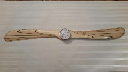 Часы, Термометр, Барометр встроенные в деревянный пропеллер для Вашего интерьера. . фото 2
