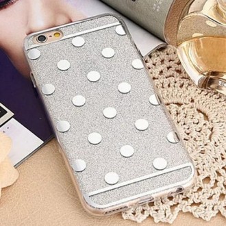 Силиконовый чехол Блестящий Горошек Silver Серебро для IPhone 5&5s&5se. Київ. фото 1 Силиконовый чехол Блестящий Горошек Silver Серебро для IPhone 5&5s&5se. Київ. фото 1