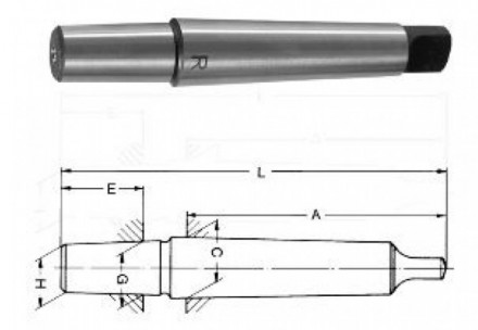 Оправка  (переходник) c конусом Морзе (КМ) для сверлильных патронов предназ. . фото 3