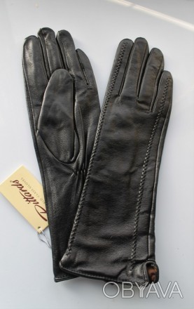 
 Женские теплые кожаные перчатки
Материал верха: лайковая натуральная кожа;
Мат. . фото 1
