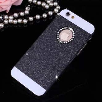 Пластиковый чехол с блестками Bling с вырезом Черный для iPhone 5/5s/5se. Київ. фото 1 Пластиковый чехол с блестками Bling с вырезом Черный для iPhone 5/5s/5se. Київ. фото 1