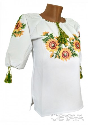 
Блузка подросток вышитая
рукав 3/4
размер «Украинский» 40-48
Орнамент - Подсолн. . фото 1