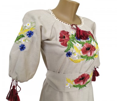 Платье подросток вышитое
рукав 3/4
размер "Украинский" 40-44
Орнамент - Мак-васи. . фото 3