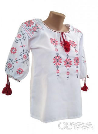 
Блузка подросток вышитая
рукав 3/4
размер «Украинский» 40-48
орнамент Росава
тк. . фото 1