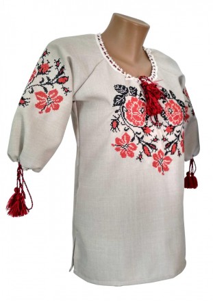 
Блузка подросток вышитая
рукав 3/4
размер «Украинский» 40-48
Орнамент - Роза кр. . фото 2
