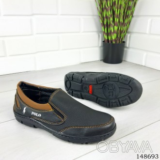 
Туфли подростковые черные "Polo" эко кожа. Подростковые туфли. Обувь детская. М. . фото 1