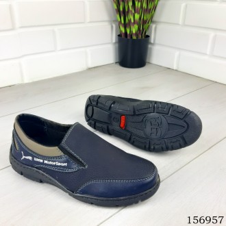 
Туфли подростковые синие "Moto S" эко кожа. Подростковые туфли. Обувь детская. . . фото 3