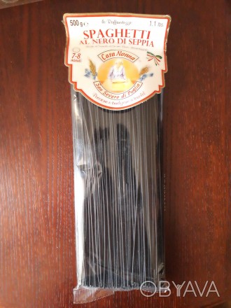 Cara Nonna, 500г Италия. Черный цвет макароны с твердых сортов пшеницы получают . . фото 1