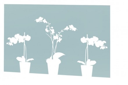 Самоклеющаяся пленка с цветочным мотивом, в заводской упаковке, Орхидея, глянец,. . фото 2