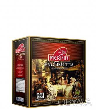 Чай Мервин класичний чорний. У упаковці 100 штук. Чай порційний, зручний у викор. . фото 1