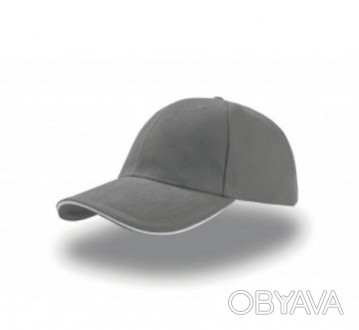 Шестипанельная кепка серая