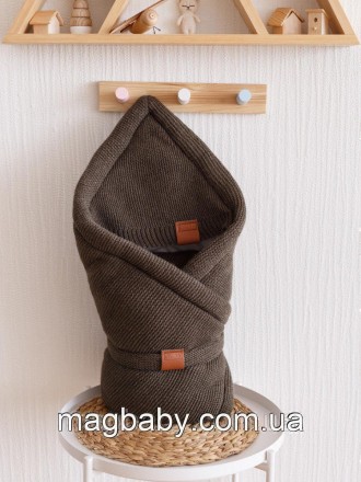 Демисезонный вязаный конверт Familia , хаки. Львов. фото 1