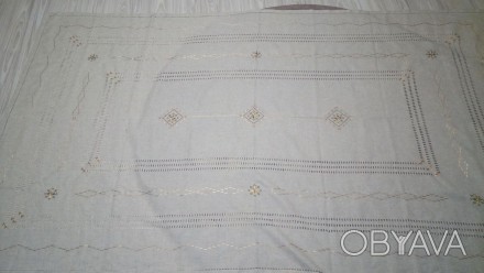 Скатертина, вишивана лянна скатертина, вышиваная скатерть