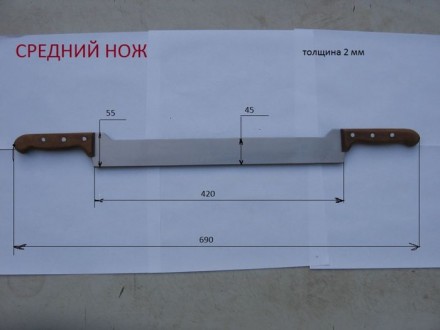 Предлагаем нож для сыра и масла с двумя ручками с длиной режущей части лезвия- 3. . фото 5