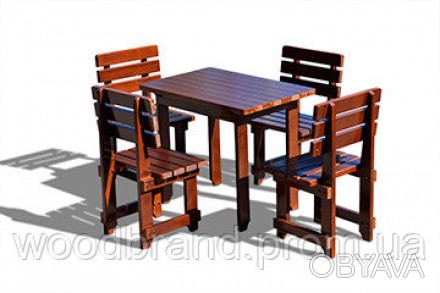 В комплект садових меблів входить один стіл, чотири стільці. Комплект для барів,. . фото 1