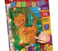 Набір Блискуча мозаїка Динозаврик Danko Toys БМ-02-01
 
Розвиває креативне мисле. . фото 2