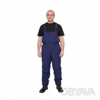 Теплый синий полукомбинезон