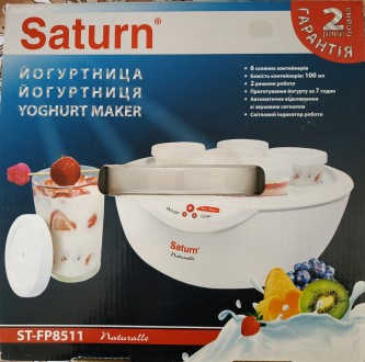 Йогуртница SATURN ST-FP8511 приготовит йогурт за 7 часов, есть звуковой сигнал к. . фото 2