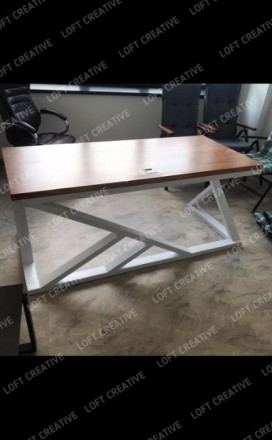 Массивный директорский стол в стиле лофт. Такие столы - это эксклюзив. Таких вы . . фото 5