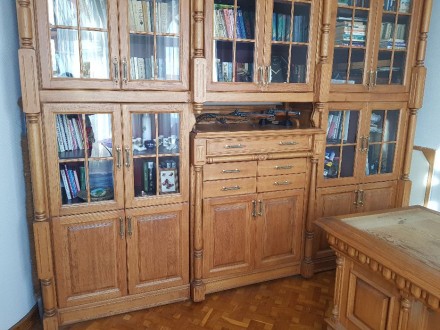 Кабинетная мебель (домашняя библиотека) эксклюзив из натурального дуба многолетн. . фото 4