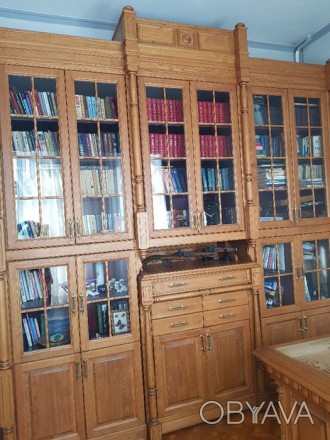 Кабинетная мебель (домашняя библиотека) эксклюзив из натурального дуба многолетн. . фото 1