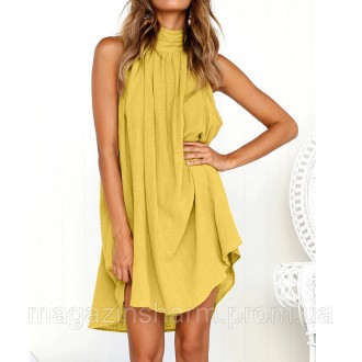 
	Шикарное летнее платье желтое. Идеально подойдет платье для лета, будет уместн. . фото 2