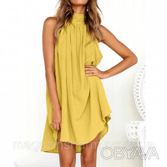 
	Шикарное летнее платье желтое. Идеально подойдет платье для лета, будет уместн. . фото 1