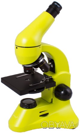 Яркий современный микроскоп Levenhuk Rainbow 50L PLUS Lime\Лайм понравится и шко. . фото 1