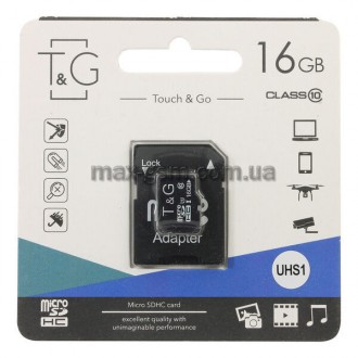 Карта пам'яті MicroSDHC 16Gb T&G Class 10 UHS-I (адаптер SD). Запорожье. фото 1 Карта пам'яті MicroSDHC 16Gb T&G Class 10 UHS-I (адаптер SD). Запорожье. фото 1