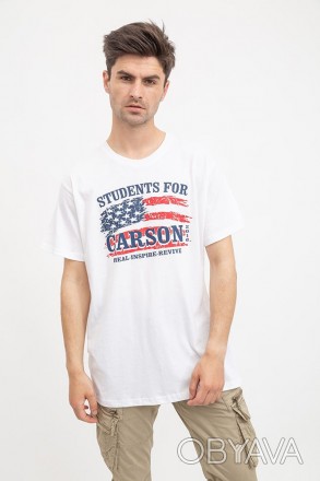 Белая футболка с ярким принтом станет отличным дополнением к летним джинсам, шор. . фото 1
