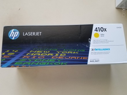 Картридж HP 410X yellow CF412X для принтера Color LaserJet Pro M477fdw, M452dn, . . фото 4