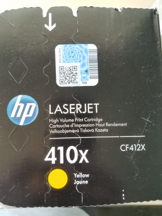 Картридж HP 410X yellow CF412X для принтера Color LaserJet Pro M477fdw, M452dn, . . фото 2