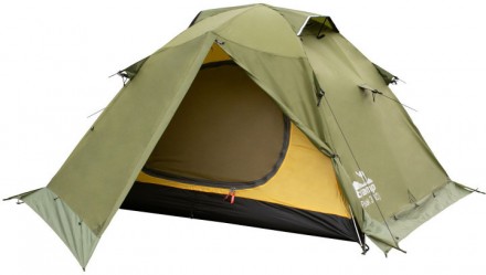 Палатка трехместная Tramp Peak 3 V2 TRT-026-green Двухместная экспедиционная пал. . фото 2