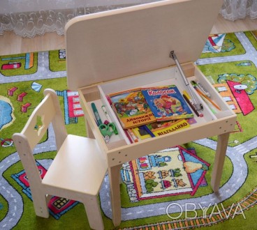 Пропонуємо вам комплект дитячий столик + стільчик. При потребі столик укомплекту. . фото 1