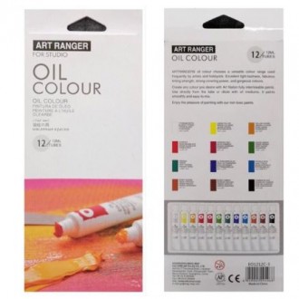 Набор масляных красок Art Rangers Oil colour на 12 цветов в тюбиках по 12 мл. Эт. . фото 3