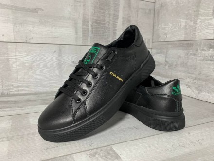 Кроссовки кожаные черного цвета Adidas (stan smith)
Размеры 40,41,42, 43, 44.45. . фото 2