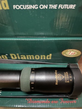 Оптический прицел Nikko Stirling Diamond 3-12x56. Новый. С подсветкой. Цена 6500. . фото 3