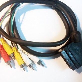 Кабель для ТБ

Тип кабелю 1: RCA 6 (тюльпани)
Тип кабелю 2: Scart
Довжина: 1. . фото 2