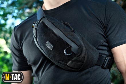 Поясная сумка M-TAC Waist Bag Black – небольшая городская сумка удобного ф. . фото 7