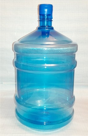 Бутыль пластиковый для питьевой воды, объем 18,9 литров с пробкой. Новый в завод. . фото 2