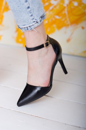 Женские туфли черные Jady 2602 Туфли женские выполнены из искусственной кожи. Мо. . фото 3