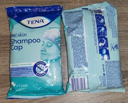 Шапочка для мытья головы без воды Tena Shampoo Cap экспресс-шампунь .

Упаковк. . фото 4