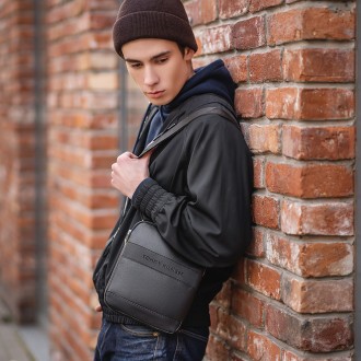 Мужская барсетка из эко-кожи СК, удобная сумка через плечо, стильная сумка
Описа. . фото 9