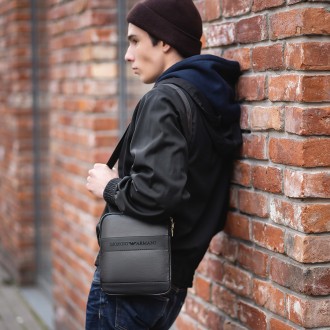 Мужская барсетка из эко-кожи СК, удобная сумка через плечо, стильная сумка
Описа. . фото 5