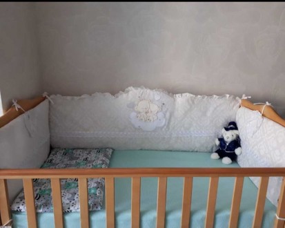 Продам детскую деревянную кроватку  Верес Соня размер стандарт 60×120 ,есть выдв. . фото 2