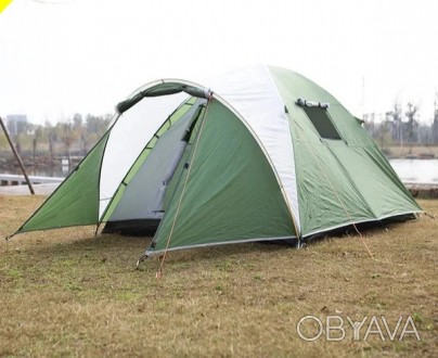 Цвет палатки уточняйте!
Шести местная туристическая двухслойная палатка с тамбур. . фото 1