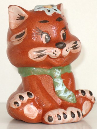 Продам винтажную глиняную керамическую фигурку "Кот". 
Ручная работа . . фото 3