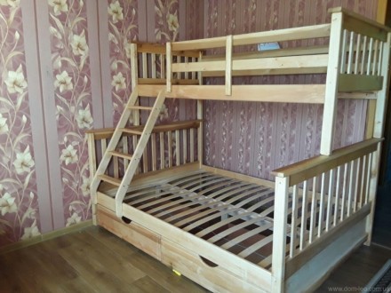 Цена указана за кровать +ящики малые, размер спального места 90*190/140*190 см, . . фото 6